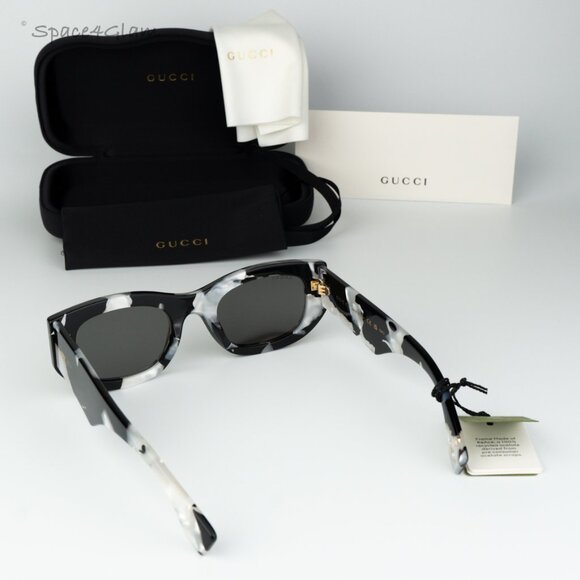 Gucci GG1627S 002 Sunglasses Black/White Havana Frame, Grey Lenses -Lowest Price NEW GUCCI SUNGLASSES GUCCI GG1627S 002 BLACK AND WHITE/GREY  main image 2